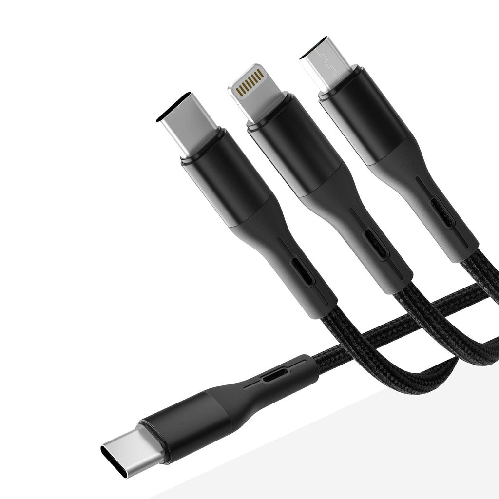 3 In 1 Fast Charging Braided Cable 1.2m 3 In 1 Fast Charging Braided Cable 1.2m